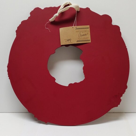 Annie Schickel -  Vintage Style Santa Postcard Wood Christmas Wreath - Picture 3 of 3